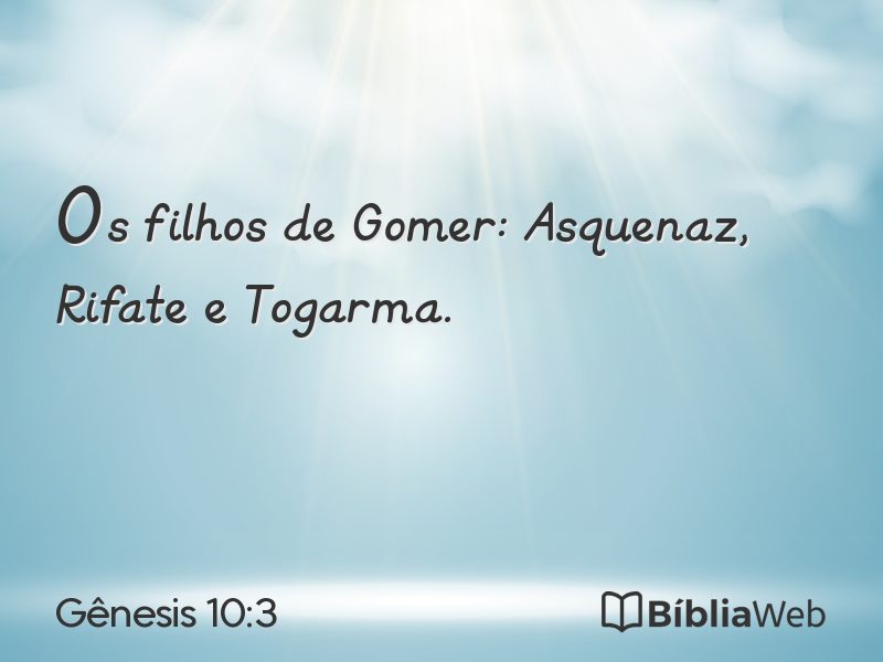 Gênesis 10:3 em imagem para compartilhar