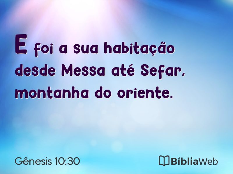 Gênesis 10:30 em imagem para compartilhar