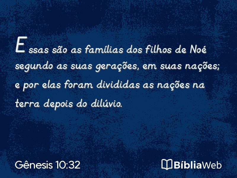 Gênesis 10:32 em imagem para compartilhar