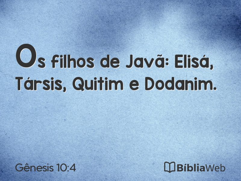 Gênesis 10:4 em imagem para compartilhar