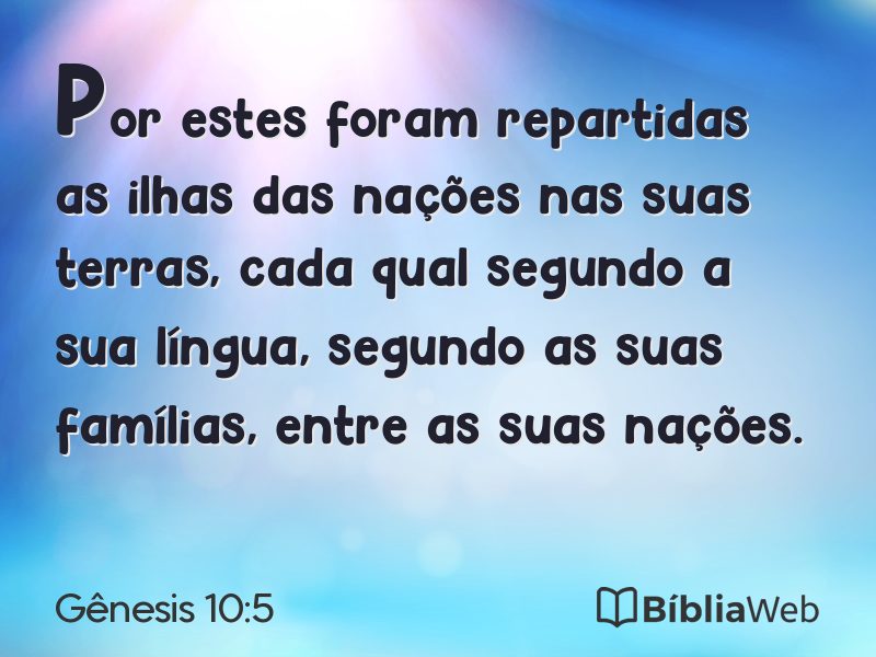 Gênesis 10:5 em imagem para compartilhar