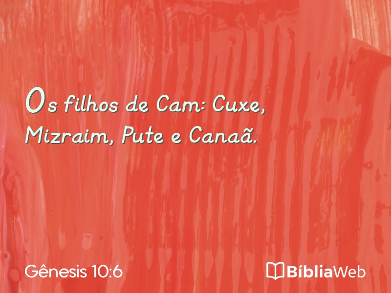 Gênesis 10:6 em imagem para compartilhar