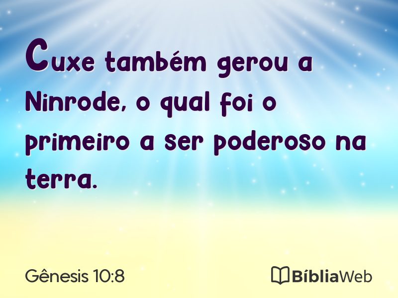 Gênesis 10:8 em imagem para compartilhar