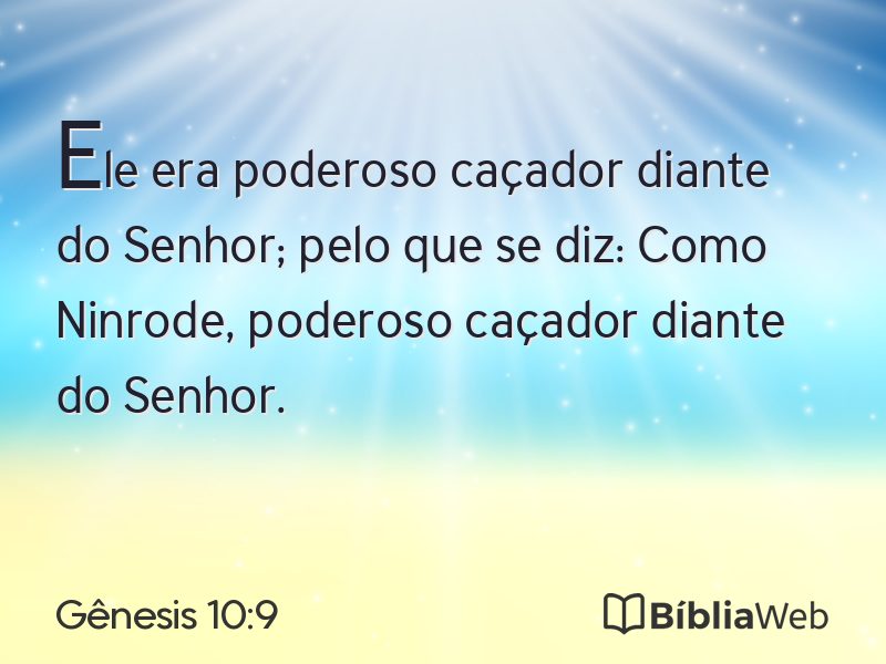 Gênesis 10:9 em imagem para compartilhar