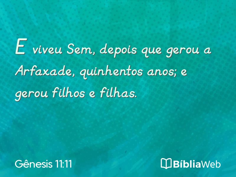 Gênesis 11:11 em imagem para compartilhar