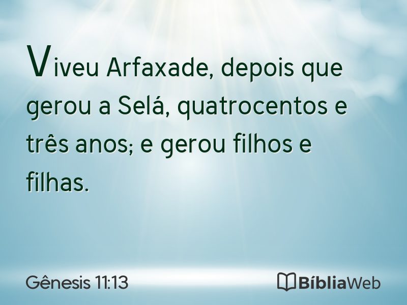 Gênesis 11:13 em imagem para compartilhar