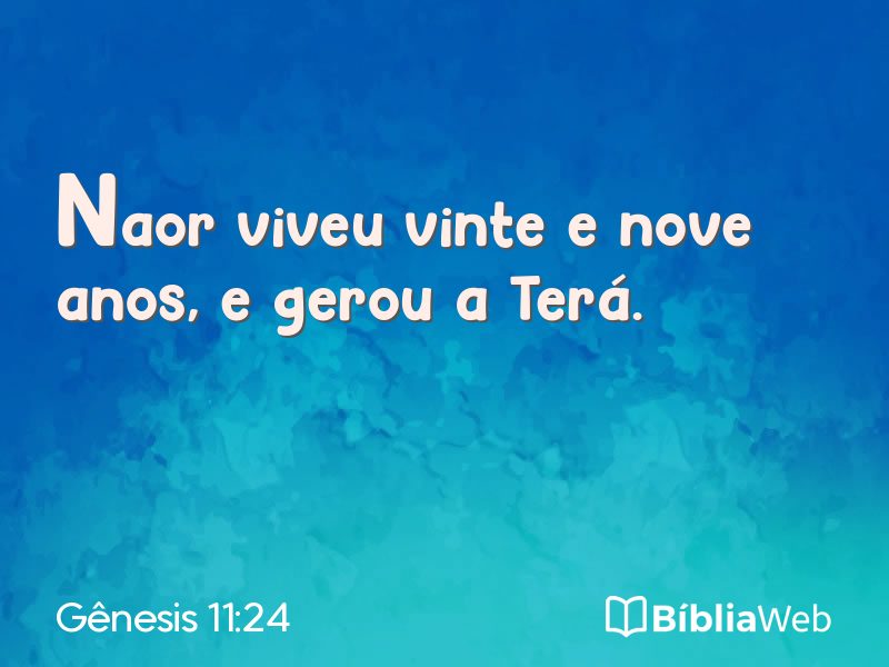 Gênesis 11:24 em imagem para compartilhar