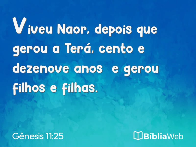 Gênesis 11:25 em imagem para compartilhar