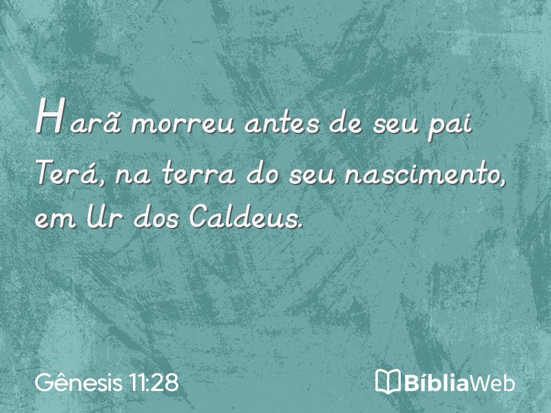 Gênesis 11:28 em imagem para compartilhar