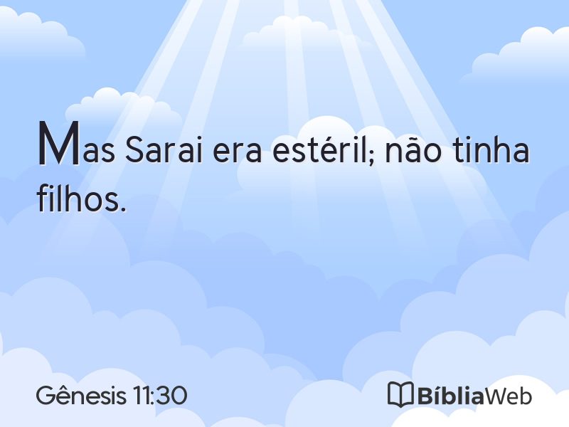 Gênesis 11:30 em imagem para compartilhar