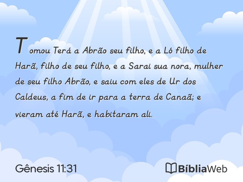 Gênesis 11:31 em imagem para compartilhar