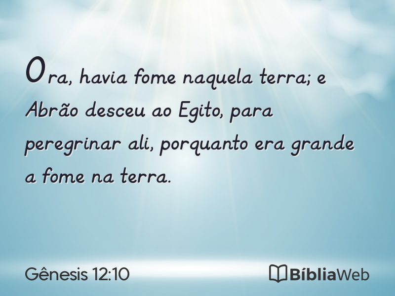 Gênesis 12:10 em imagem para compartilhar