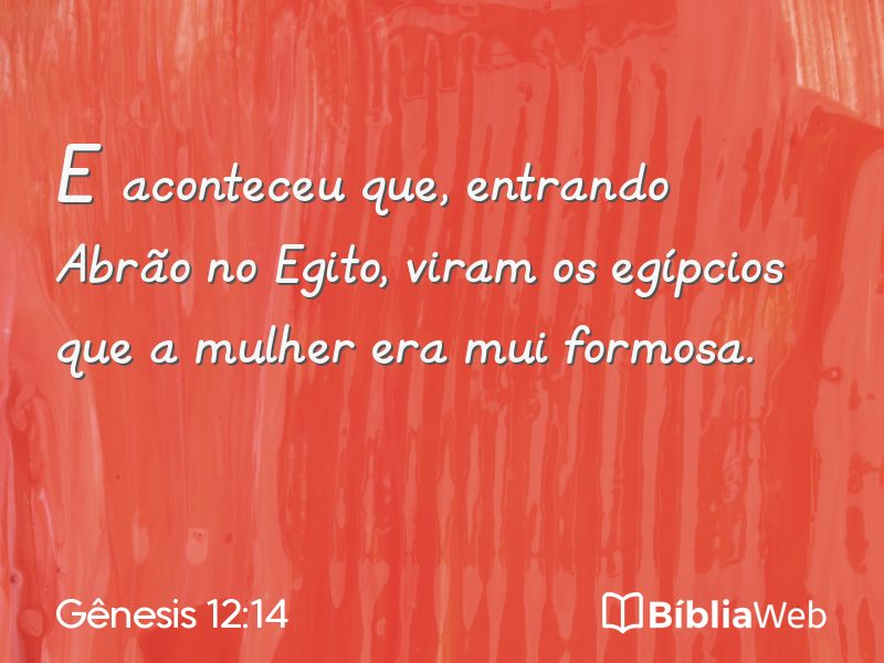 Gênesis 12:14 em imagem para compartilhar