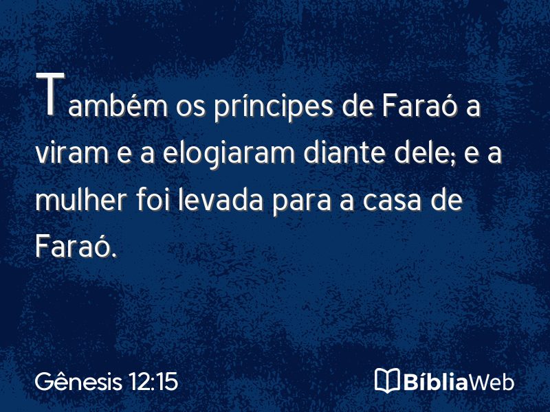 Gênesis 12:15 em imagem para compartilhar
