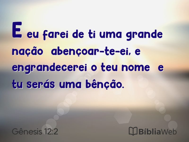 Gênesis 12:2 em imagem para compartilhar