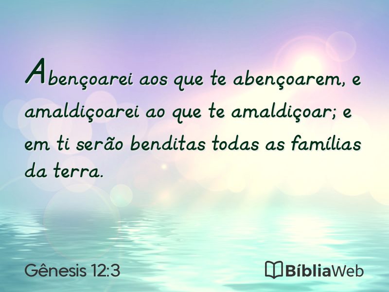 Gênesis 12:3 em imagem para compartilhar
