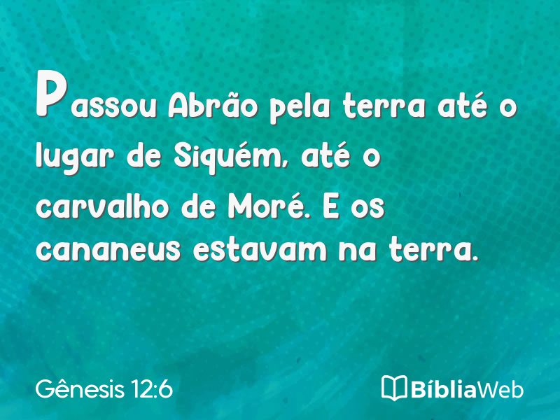 Gênesis 12:6 em imagem para compartilhar