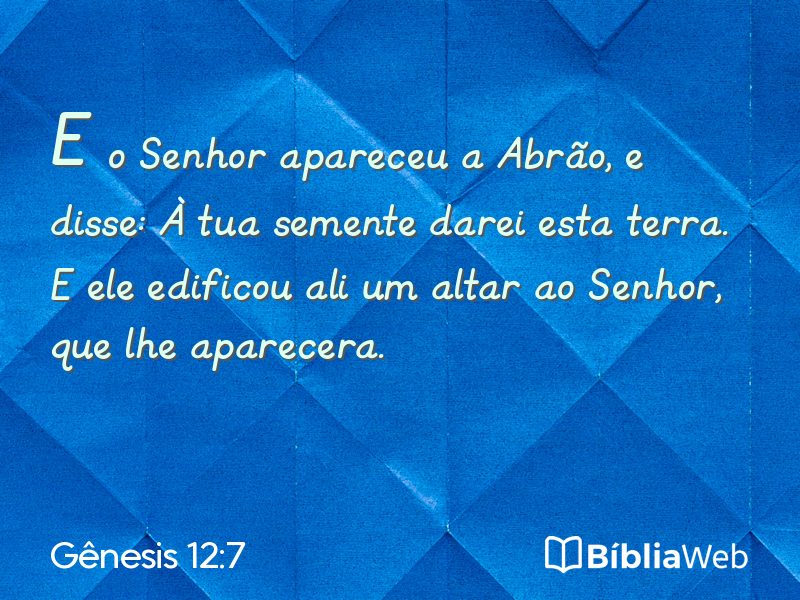 Gênesis 12:7 em imagem para compartilhar