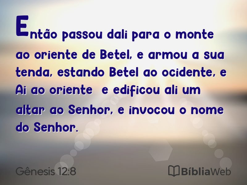 Gênesis 12:8 em imagem para compartilhar