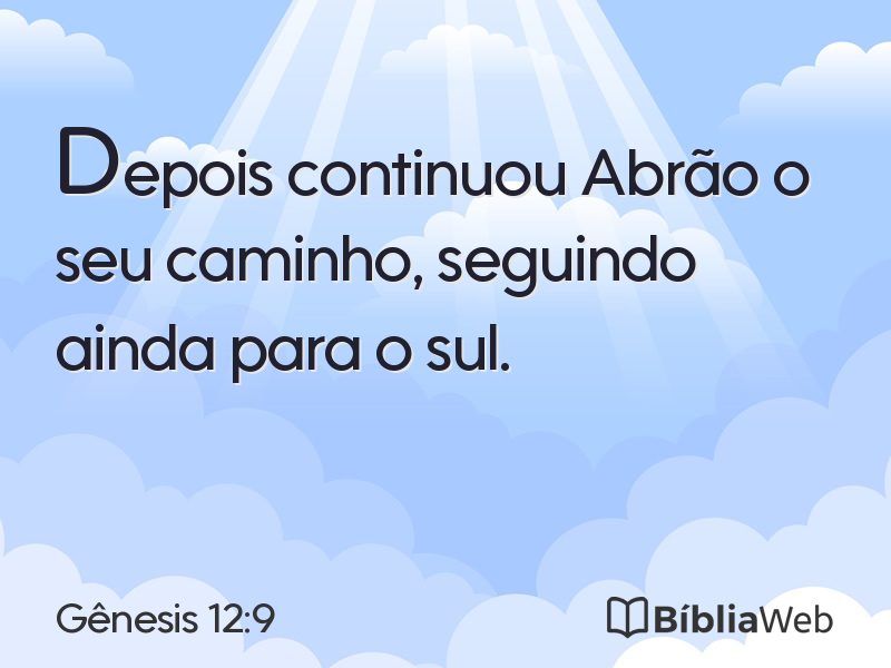 Gênesis 12:9 em imagem para compartilhar