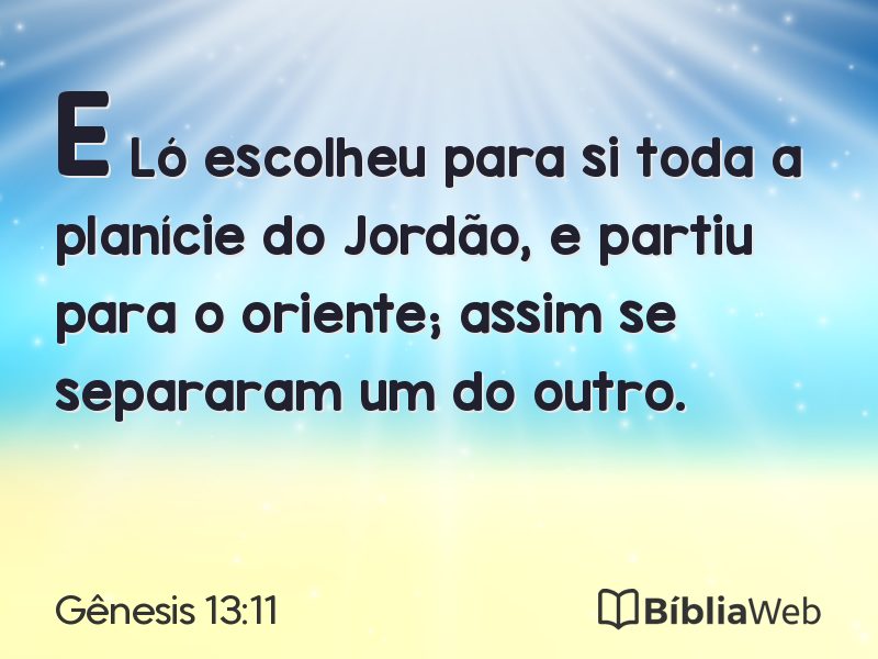 Gênesis 13:11 em imagem para compartilhar