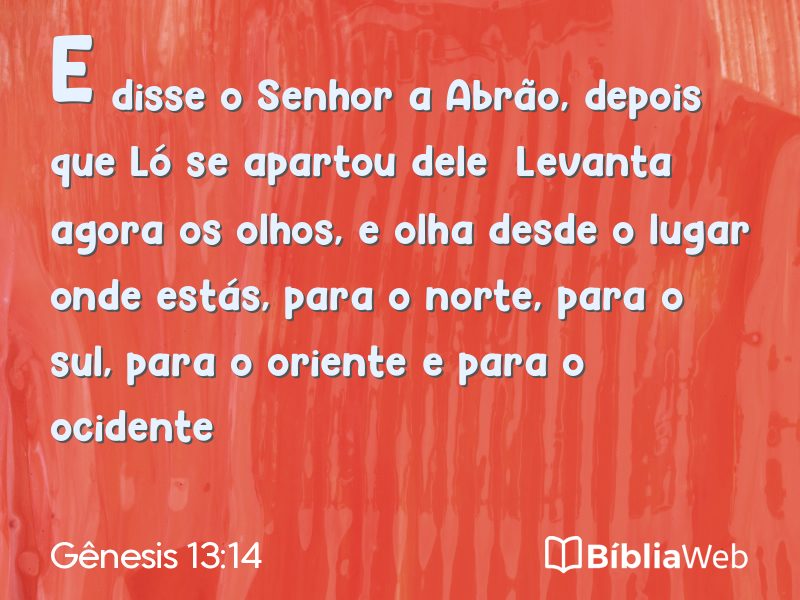 Gênesis 13:14 em imagem para compartilhar