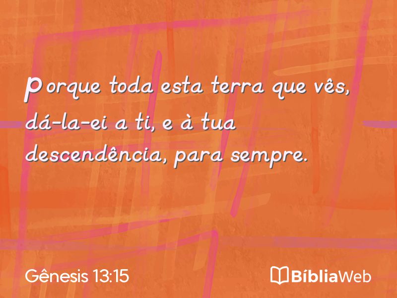 Gênesis 13:15 em imagem para compartilhar