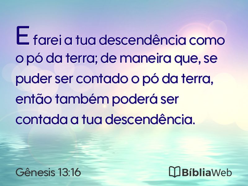 Gênesis 13:16 em imagem para compartilhar
