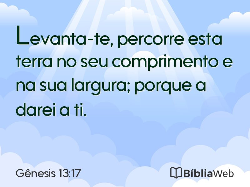 Gênesis 13:17 em imagem para compartilhar
