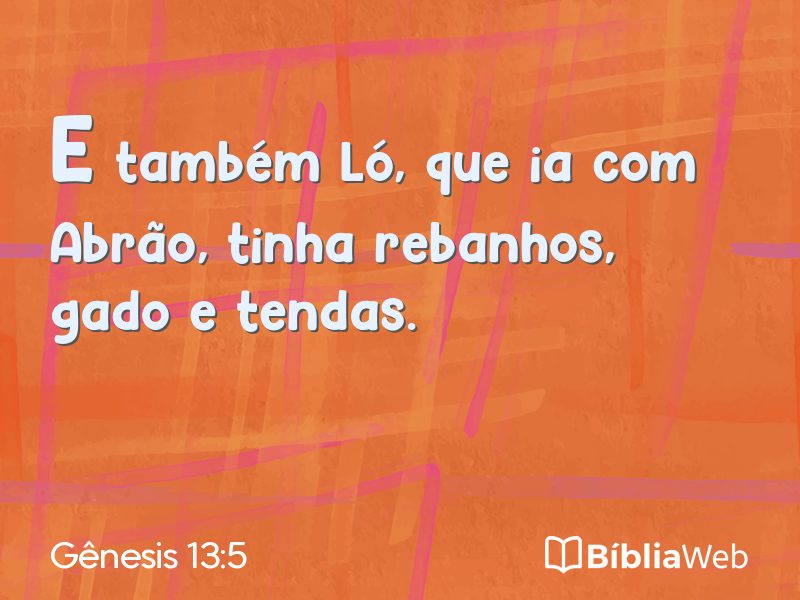 Gênesis 13:5 em imagem para compartilhar
