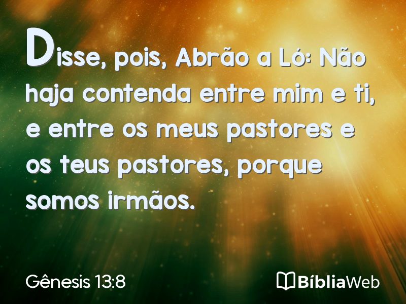 Gênesis 13:8 em imagem para compartilhar