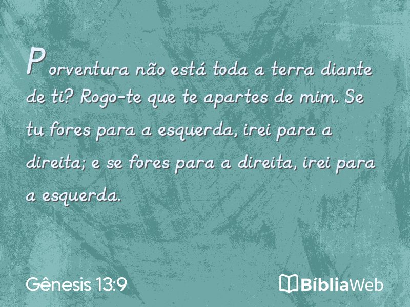 Gênesis 13:9 em imagem para compartilhar