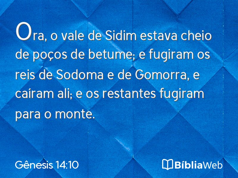 Gênesis 14:10 em imagem para compartilhar