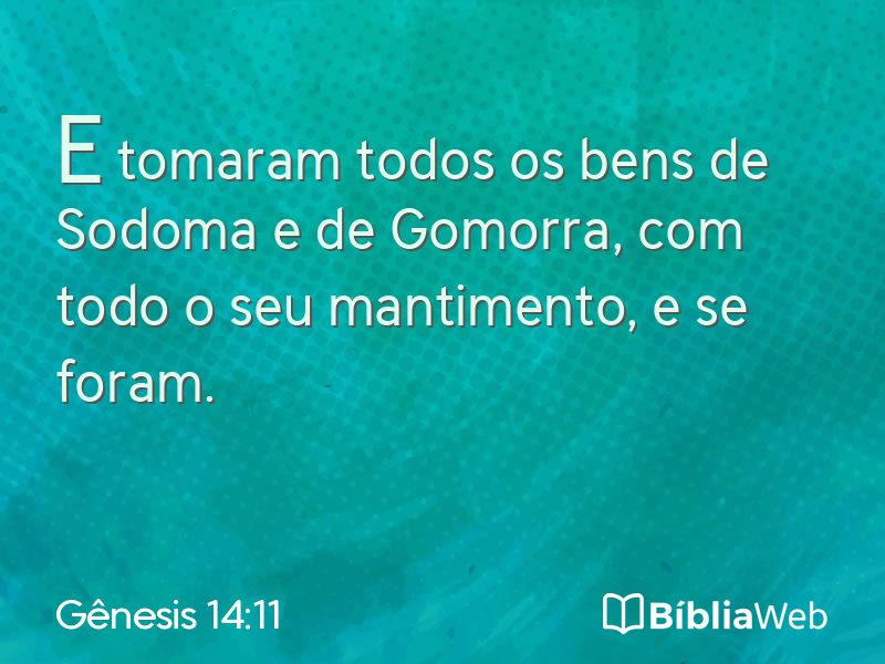 Gênesis 14:11 em imagem para compartilhar