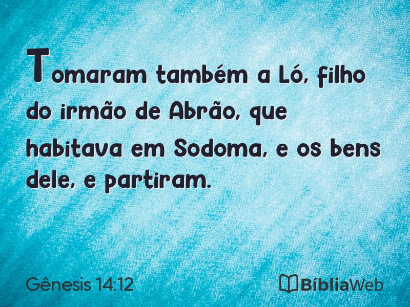 Gênesis 14:12 em imagem para compartilhar