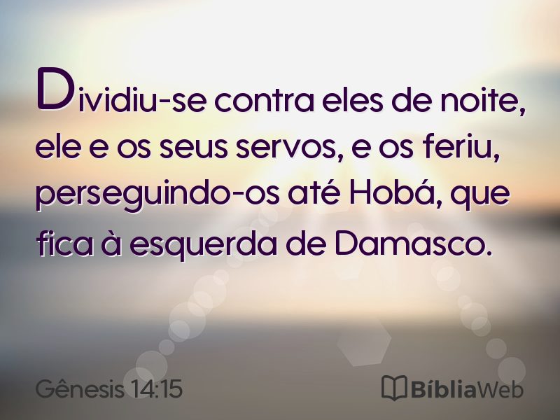 Gênesis 14:15 em imagem para compartilhar