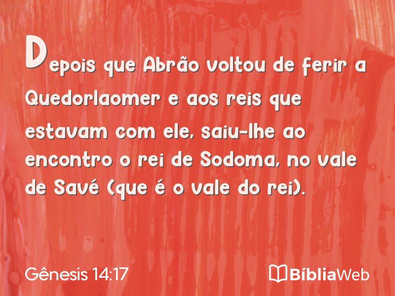 Gênesis 14:17 em imagem para compartilhar