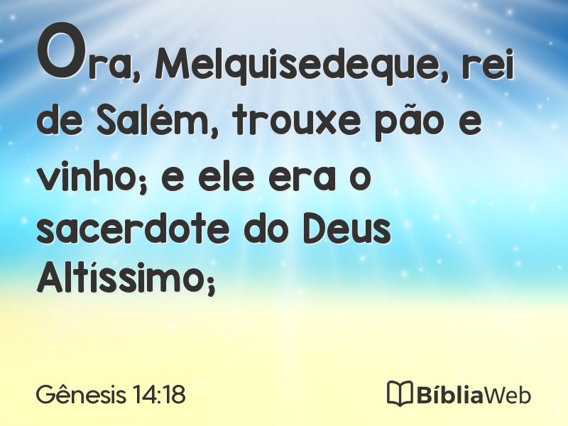 Gênesis 14:18 em imagem para compartilhar