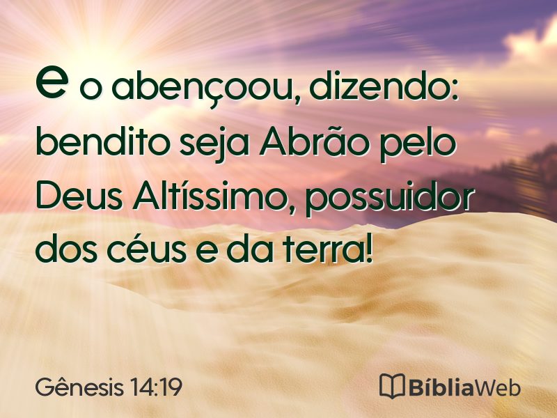 Gênesis 14:19 em imagem para compartilhar