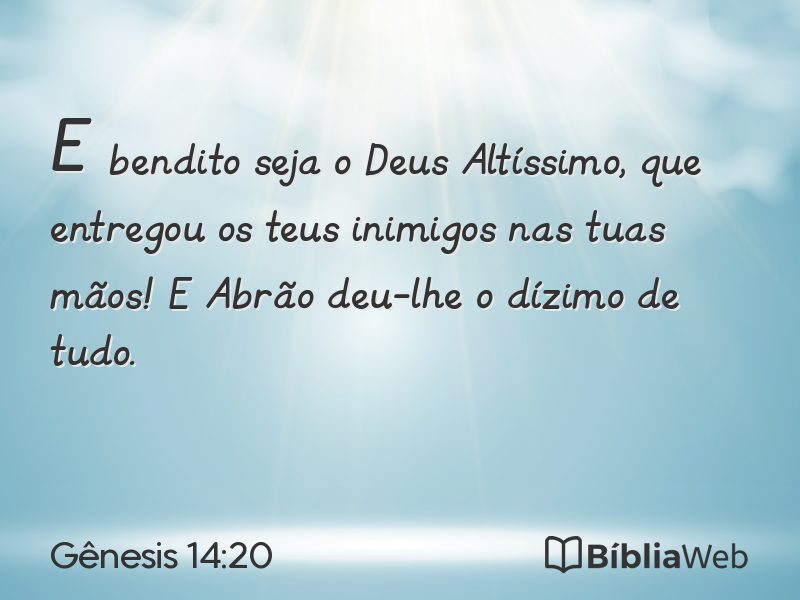 Gênesis 14:20 em imagem para compartilhar