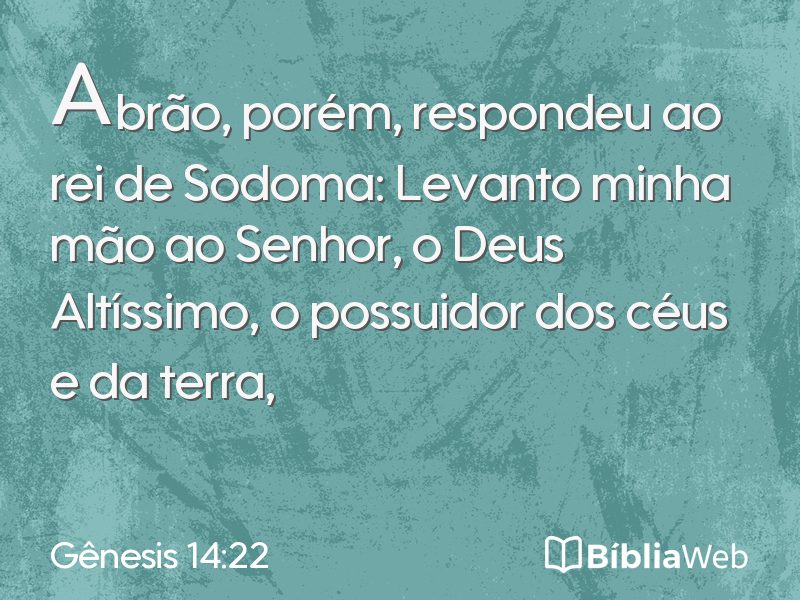 Gênesis 14:22 em imagem para compartilhar
