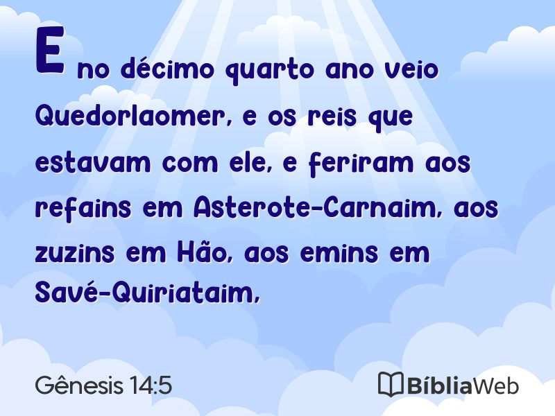 Gênesis 14:5 em imagem para compartilhar