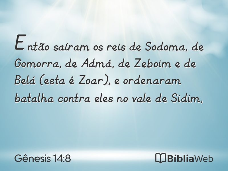 Gênesis 14:8 em imagem para compartilhar