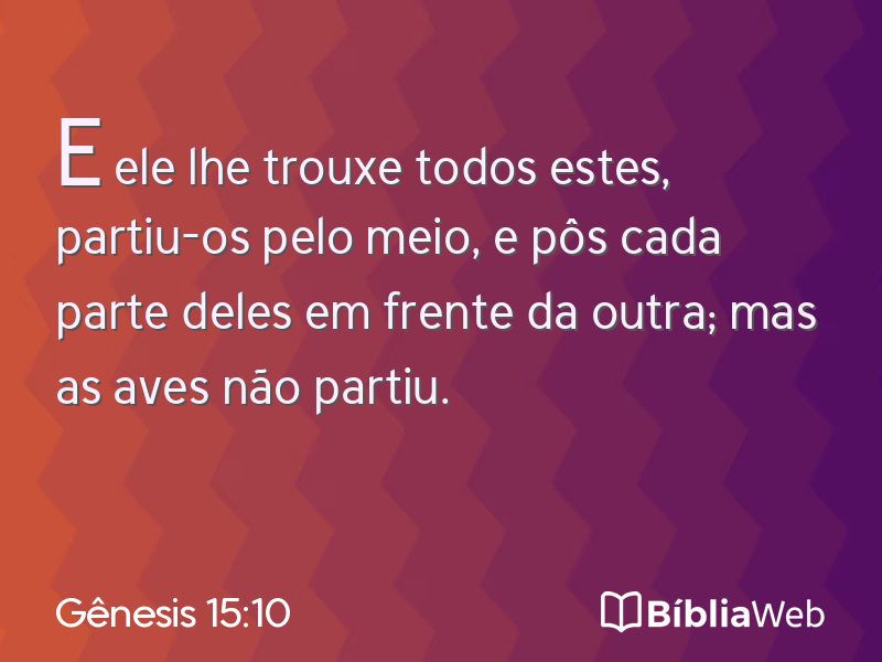 Gênesis 15:10 em imagem para compartilhar