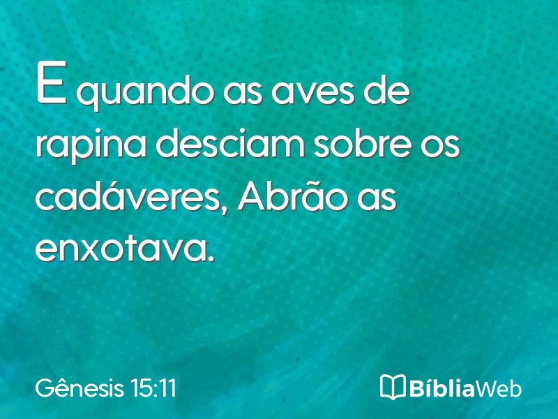Gênesis 15:11 em imagem para compartilhar