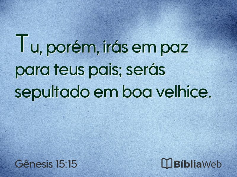 Gênesis 15:15 em imagem para compartilhar