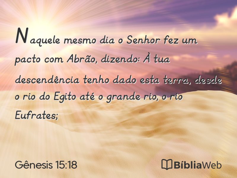 Gênesis 15:18 em imagem para compartilhar