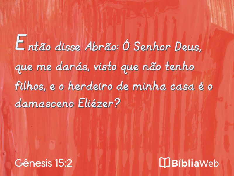 Gênesis 15:2 em imagem para compartilhar