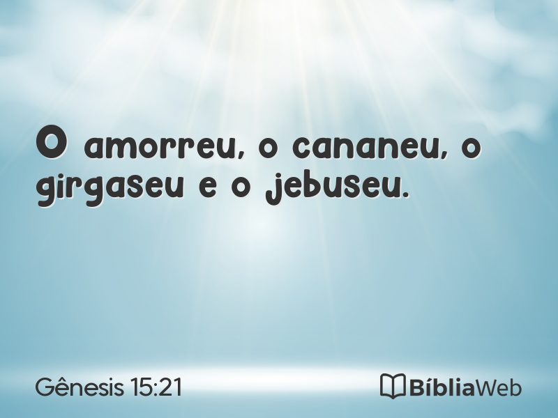 Gênesis 15:21 em imagem para compartilhar