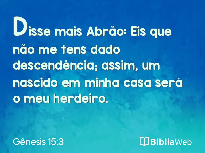 Gênesis 15:3 em imagem para compartilhar